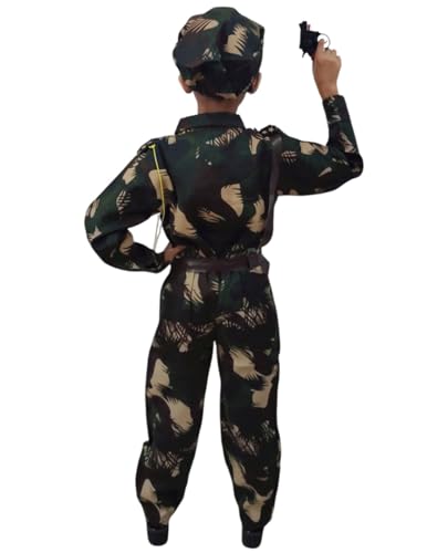Image of BookMyCostume Kids 6-Pcs Forces & Community Helper Costume Collection - Army, Military, Navy, Police & Soldier Outfits - Fancy Dress for Patriotic Events, School Annual Day, Role-Play & Competitions