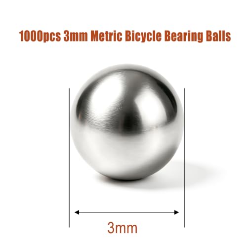 Image of weideer 1000pcs 3mm Stainless Steel Precision Steel Balls,Metric Bicycle Bearing Balls Assortment Kit Mixing Balls