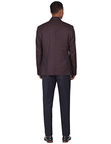 Image of Arrow Men's Polyester Blend Jacquard Formal Business Suit Pants Set