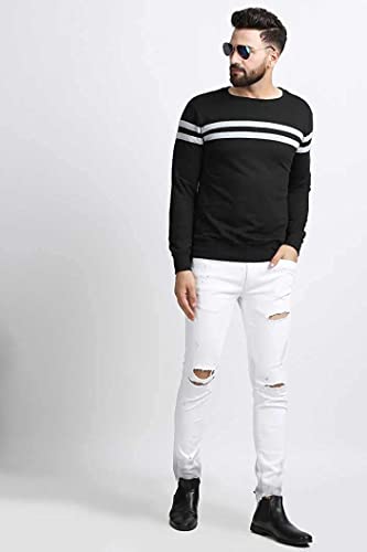 Image of RodZen Men's Fleece High Neck Solid Sweatshirts
