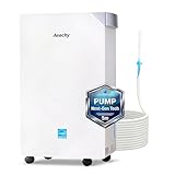 4500 Sq.Ft Energy Star Most Efficient 2025 Dehumidifier with Pump, AEOCKY Max 80 Pint/Day Smart Compressor Dehumidifier with Drain Hose, Intelligent Humidistat,for Basement,Bedroom,Home (White)