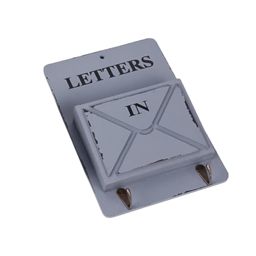 NUOBESTY Porta Chiavi a Parete Vintage in Legno Ganci Multipli Mensola Portaoggetti e Organizer Posta per Casa Risparmio Spazio e Decorazione Pratica per Ingresso e Ufficio