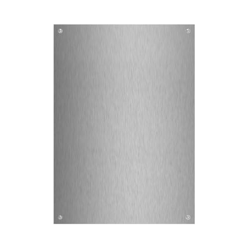 Brushed Stainless Steel Magnetic Notice Memo Board - Screw on Glue on A1 A2 A3 A4 Custom Pieces Available