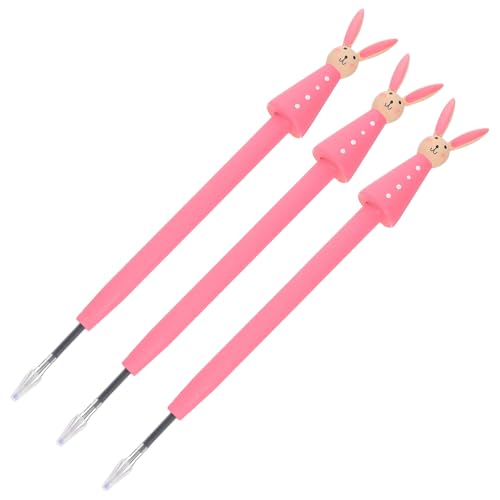 Bolígrafo Gel Ciieeo 3 Unidades Conejo Rosa Kawaii