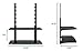 Mount-It! TV Wall Mount Shelf for Cable Box, DVD Player, AV Components and Accessories, Two Shelves, Tempered Glass Storage Bracket