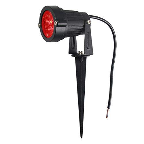 AUCD 85-265VAC 3W Mini Red LED IP65 Waterproof Torch Lamps Garden Lawn Spotlights Outdoor Landscape Lighting GO-L1-R