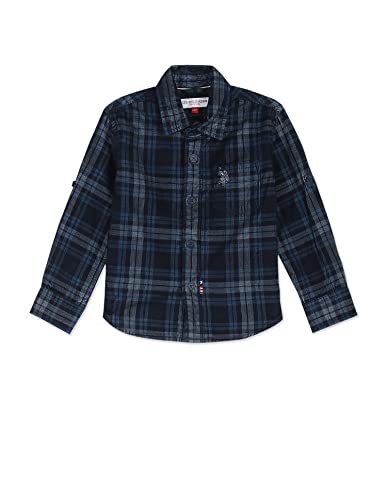 Image of U.S. POLO ASSN. Boy's Checkered Regular Fit Shirt