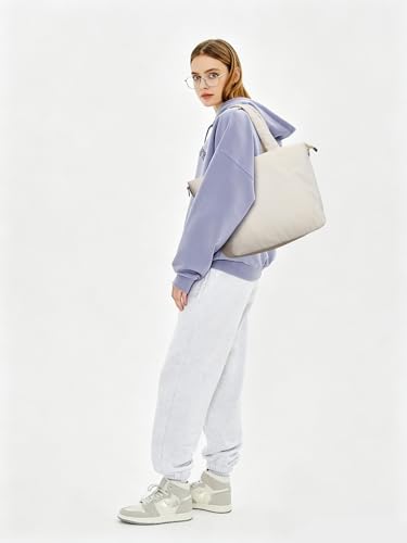 Image of KALIDI Quilted Carryall Tote Bag, Large Puffer Crossbody Women Handbags Shoulder Soft Fluffy Lightweight Travel