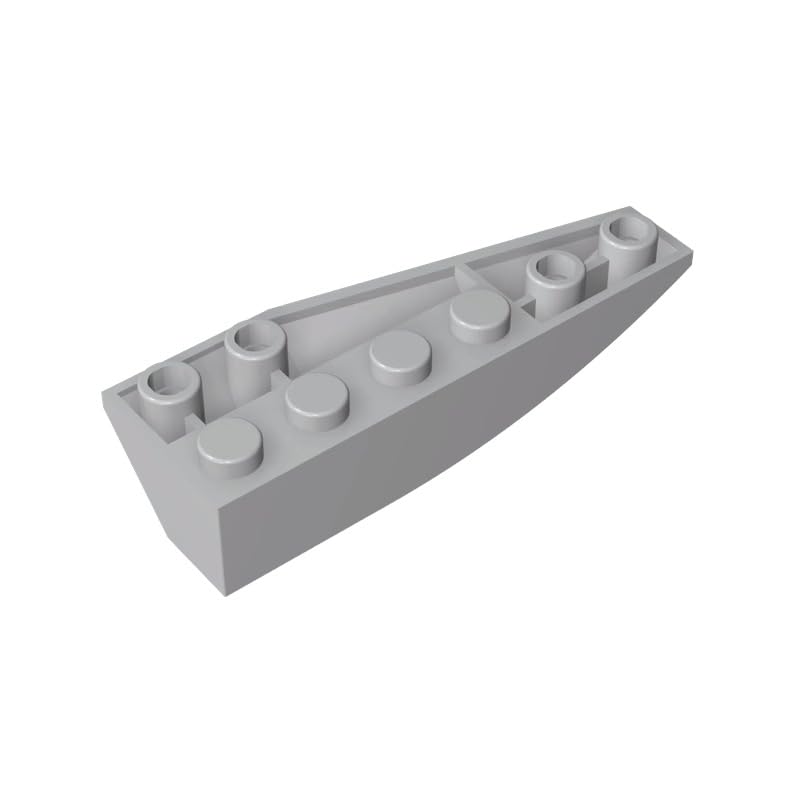 Gobricks GDS-766 Wedge Curved Inverted 6 x 2 Left 10PCS Compatible with Lego Toy 41765 6268055 DIY Parts and MOC Components for Major Brick Brands Color:Light Bluish Gray 194