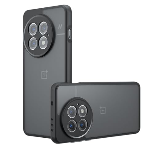 SEIAIYG Hülle für Oneplus 13 Handyhülle Rückseite Transluzent Mattiert Anti-Fingerabdruck Dünn Hardcase Stoßfeste Schutzhülle Schwarz