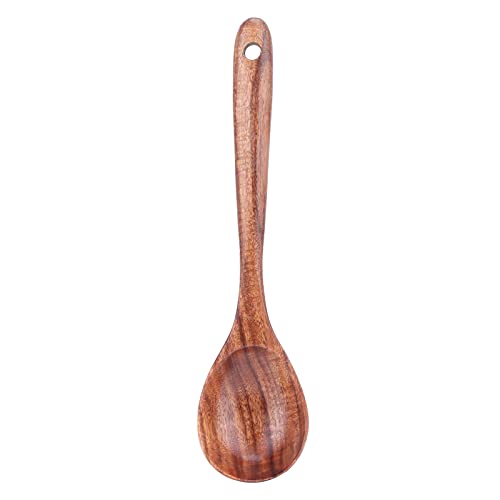 Teak Soup Spoon Smooth Handle for Home Kitchen 26x6cm