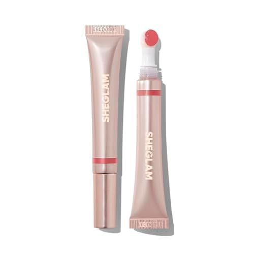 SHEGLAM Pout Pillow Cushion Lip GlossMoisturizing Liquid Lipstick High Shine Finish Sponge Tip Applicator Non-Sticky Lip Glaze Pink Rosa-Sweet Dreamz