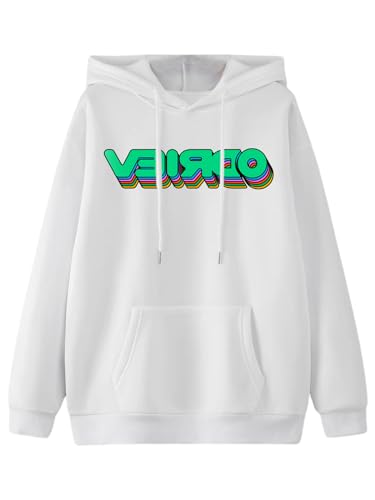 Image of Veirdo Cotton Poly Fleece Oversized Hooded Sweatshirt Baggy Fit Stylish Pocket Graphic Printed Hoodie for Men (Available in Sizes: S to 3XL)