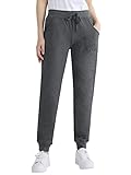 Weintee Women's Cotton Jersey Pocket Joggers L Granite Heather,Large