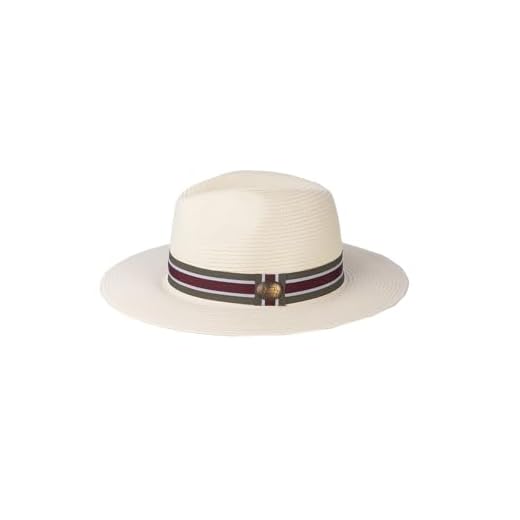 Rydale Mens Panama Hat Printed Band Summer Fedora Hats Straw Trilby Headwear (UK, Alpha, XXL, Olive/Wine Stripe)