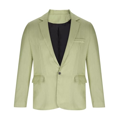 Mens Open Front Blazer Business Casual Notch Lapel Suit Jacket Long Sleeve Work Office Sport Coat Outfits with Pocket2