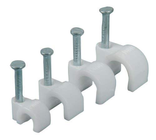 Unitech Rgk's Wire Fastener Circle Cable Clips with Metal Nail (25 MM (Set of 200 Pieces))-image-10