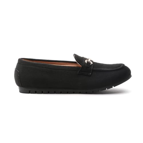 Image of Women's Wide Loafers Casual Slip on Flat Shoes Women's Comfort Penny Loafers with Arch Support Women Dressy Moccasins