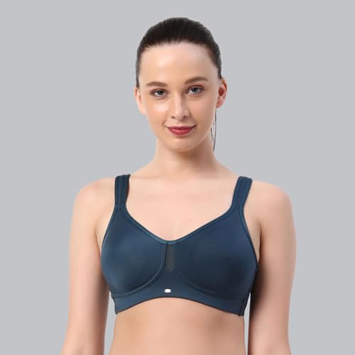 Image of SOIE Women Solid Full Coverage Polyamide Spandex Minimiser Non Padded Non Wired Bra Combo Pack of 2