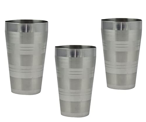 Satre Online And Marketing Stainless Steel Tumblers set of 3 (3 Piece) Big Size,Unbreakable Drinking Glasses,Chilling Beer Glasses,Lassi Glasses