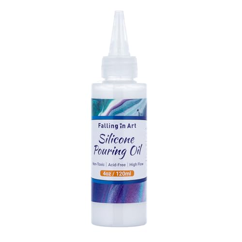 Falling in Art 4 Oz Silicone Pouring Oil, Cell Activator for Acrylic Pouring, 100% Pure Silicone...