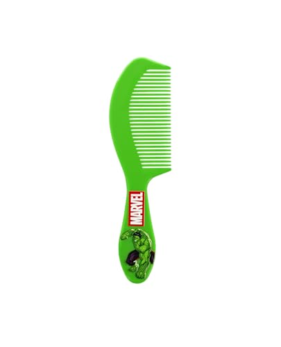 MARVEL - Peine Hulk - Desenreda suavemente todo tipo de cabello - Accesorio de peinado oficial Marvel - Mango ergonómico - Práctico y cómodo - Regalo ideal para niños y adultos fans MARVEL - Peine Hulk - Desenreda suavemente todo tipo de cabello - Accesorio de peinado oficial Marvel - Mango ergonómico - Práctico y cómodo - Regalo ideal para niños y adultos fans