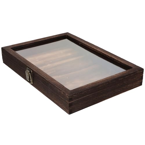 DEARMAMY 1pc Box Specimen Display Box Pin Display Case Plant Specimen Display Case Shadow Boxes Display Cases Jersey Frame Display Case Insect Display Case Specimen Drawer Acrylic Coffee