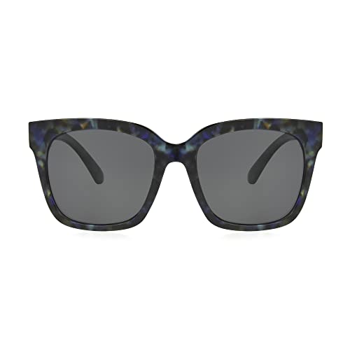 Foster Grant womens Addison Polarized for Digital Sunglasses Sunglasses, Blue Multi Tortoise, 53mm US3
