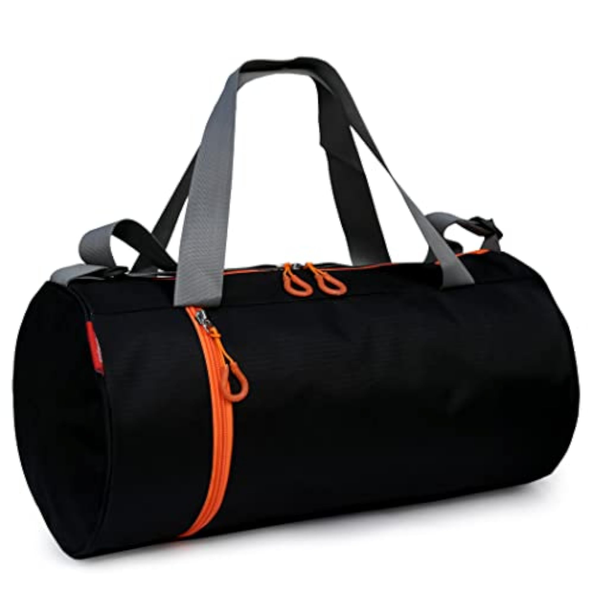 Gym Bags for Men with Separate Shoe Compartment, Orange & Black