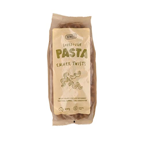 Berkelo, Sourdough Pasta - Emmer Twists 400 grams - Slow dried over 16 hours, Flavour Profile: buttery, wholesome and sweet. ASP certified sustainable.