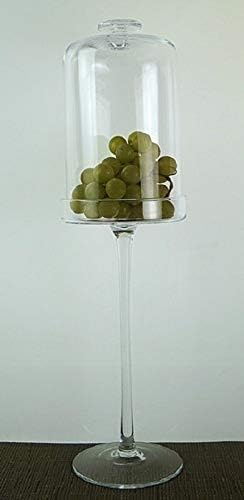 Clear Transparent Glass Cake Stand Cover Serving Plate Dome high 55 cm lid Cover