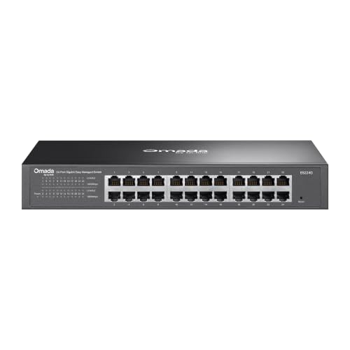 Image of TP-Link Omada 24 Port Gigabit Easy Managed, Switch, VLAN, Auto Loop Prevention, IGMP Snooping, Fanless, Managed by Omada, Durable Metal w / Shielded Ports(ES224G)