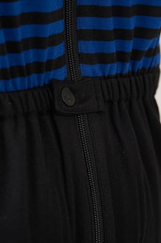 Ovidis Long-Sleeved Dementia Clothes - Alzheimers Anti-Strip Jumpsuit with Back-Zipper for Elderly Men - James3