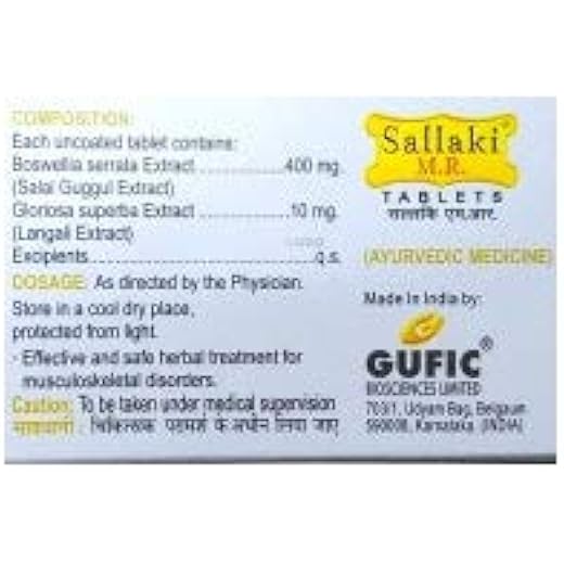 Sallaki M Relief Tablets - Pack of 4