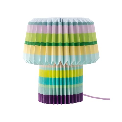 Remember Anna Stripes - Lámpara de papel con pantalla plegable (31 cm, diámetro de 30 cm)