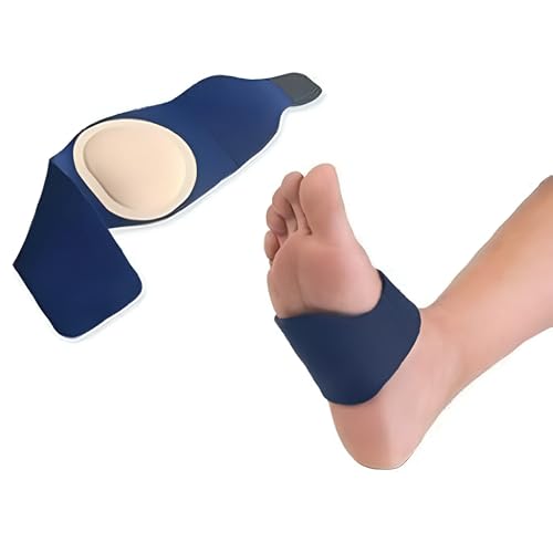 AT Surgical Arch Support Brace (2-Pack) - Plantar Fasciitis Gel Strap for Men, Woman - Orthotic Compression Support Wrap Aids Foot Pain, High Arches, Flat Feet, Heel Fatigue (Large)