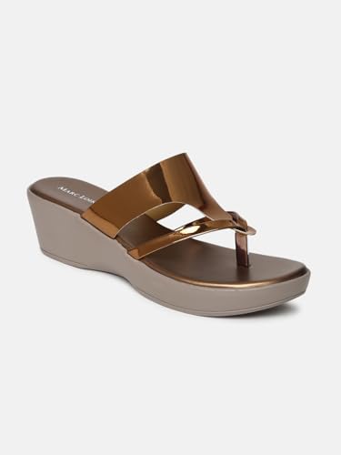 Image of Marc Loire Women Round Toe Wedge Heel Sandal for Casual Wear