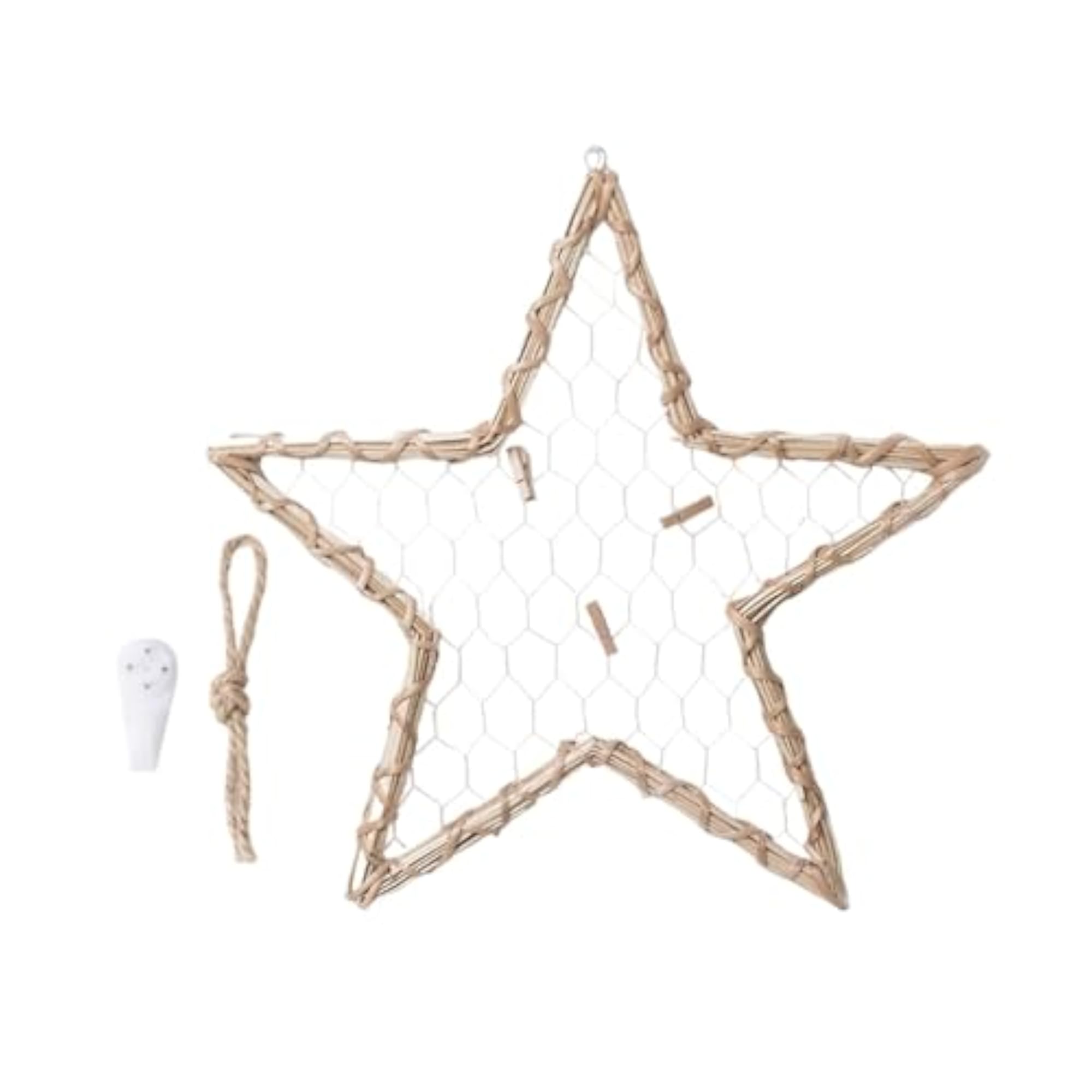 Wall Grid Panel Stars Shaped Weaving Holder