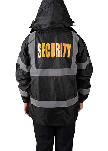 Image of First Class High Visibility Water Resistant Raincoat Jacket and Pant With Reflective Stripes