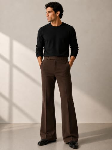 Image of Men Formal Pant Bellbottom | Premium Japanese Fabric, Bell Bottom Bootcut Fit, Smart Casual & Formal Wear