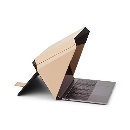 NEW Technology Made from Organic Materials  Laptop Sun Shade Privacy CoverHood for most 13-14 Beige  Universal  Only Cover Providing Complete Privacy and Sun Protection  Patent No D790551