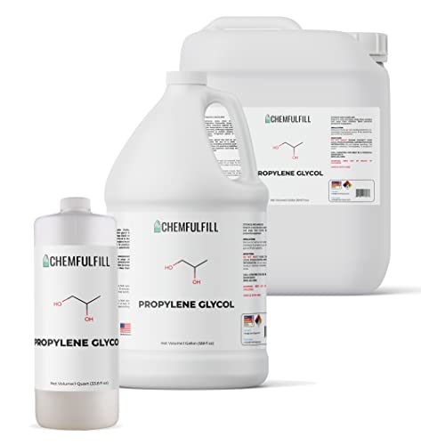 Chemfulfill Propylene Glycol - High Purity Industrial PG (Propane-1,2-diol) (15-Gallon (1,920 fl oz))