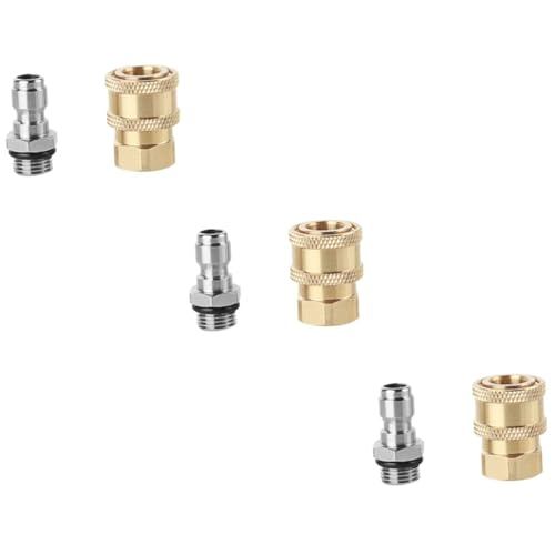BESPORTBLE 3 Piezas enchufes rápidos macho accesorios limpieza coche conectores manguera jardin Acoplador rápido acoplamiento rápido 1/4 enchufe conector de alta presión enchufe de 1/4