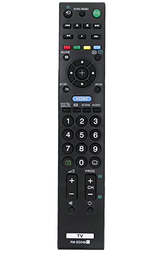 VINABTY Replacement Remote Control Fit for Sony LCD TV KDL-42EX443 KDL-42EX440 KDL-32EX343 KDL-32EX340 KDL-40BX440 KDL-32BX340 RM-ED049