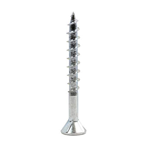 Rok Hardware 100 Pack #8 x 2 Tornillos para madera de rosca gruesa con cabeza plana y cuadrada zinc tipo 17 MDF miniatura 1