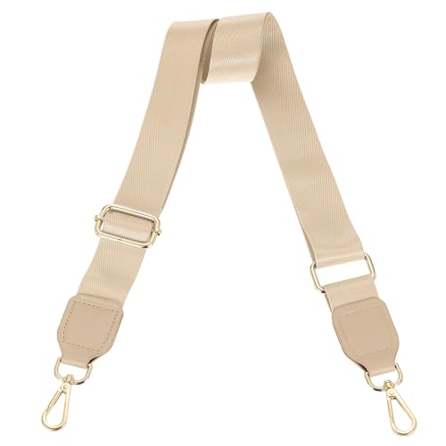Image of uxcell Wide Shoulder Strap, 3.8cm Adjustable Purse Strap Replacement Crossbody Strap for Shoulder Bag Handbag, Light Gold, Gold Square Mouth Buckle
