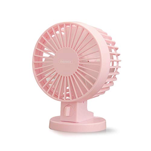 Elektrischer Ventilator, wiederaufladbar, Mini, tragbar, ultra-leise, Desktop-Handheld-USB-Ventilator (Farbe: Rosa).
