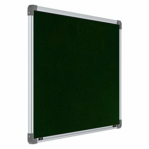 Image of Scholar Art Metis 2x3 Feet Fabric Pin-up Display Board for Wall & Study Table | High Strength Velvet Cloth + High Density Soft Board for Pinning Photos, Sticky Notes & Reminders (Dark Green)