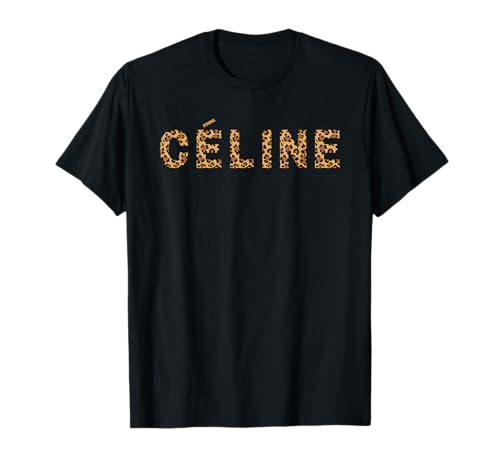 Céline Leopard Hello My Name Is Name Tag Vorname T-Shirt