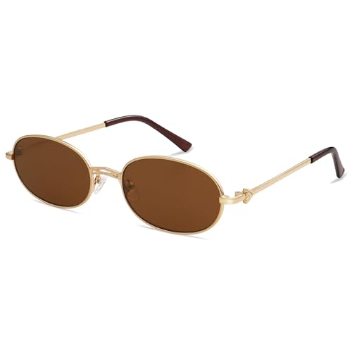 Retro Oval Sunglasses for Women Men Trendy Designer 90s Sun Glasses Classic Shades AP3662